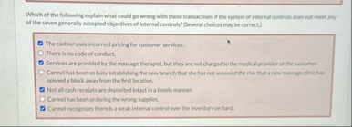 Which of the following explain what could go