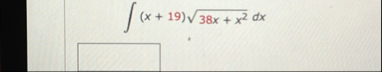 ( x + 1 9 ) 3 8 x + x 2 2 d x