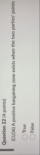 Question 2 2 ( 4 points ) ( CLO 6 ) A positive