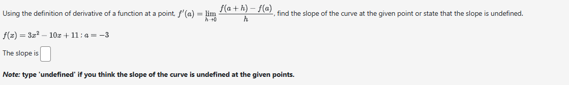 Using the definition o f derivative o f a