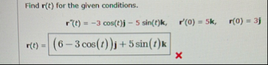 Find r ( t ) for the given conditions. r ' ' ( t
