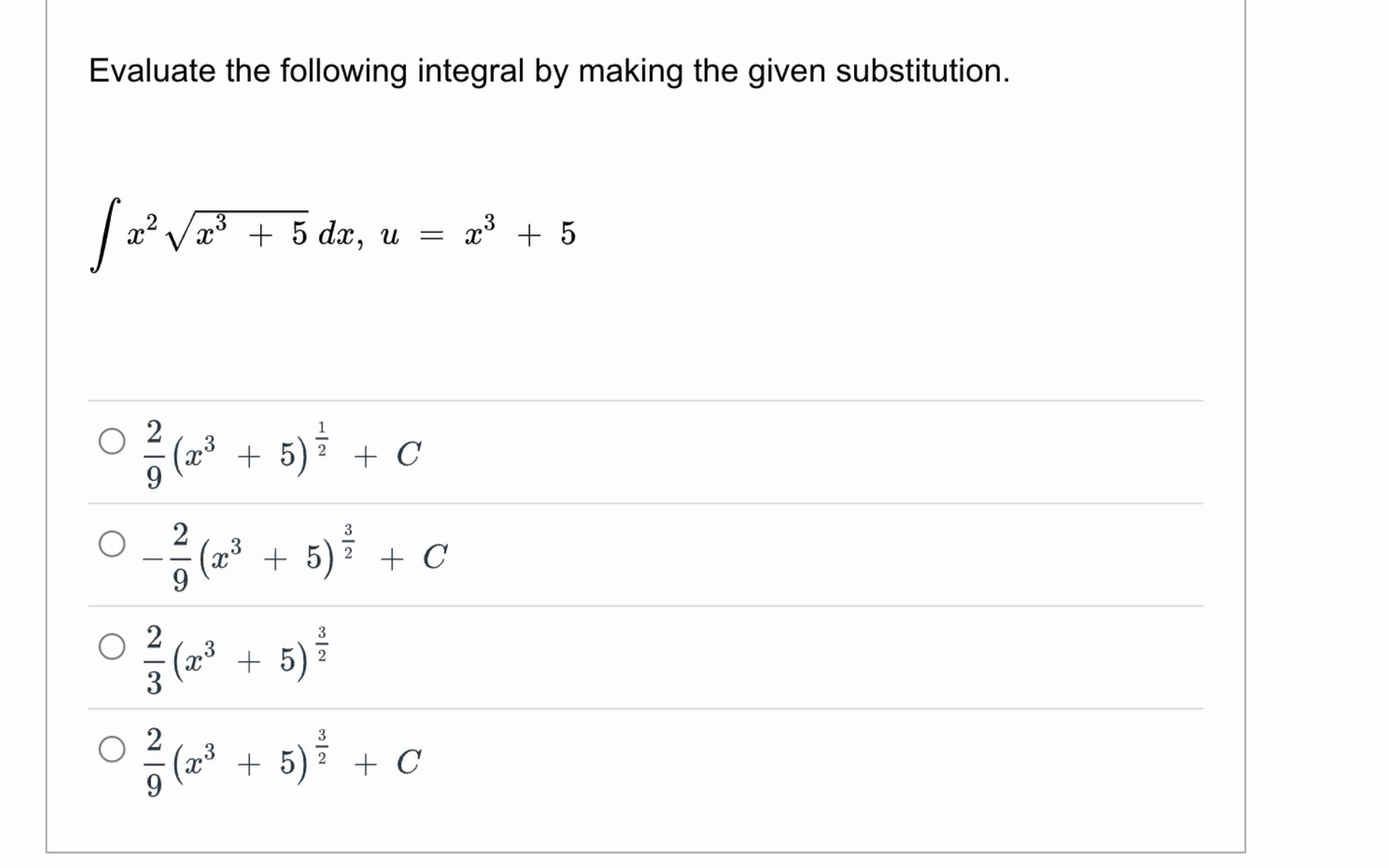 Evaluate the following integral b y making the