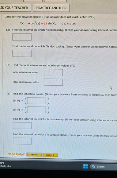 SK YOUR TEACHER Consider the equation below. ( If