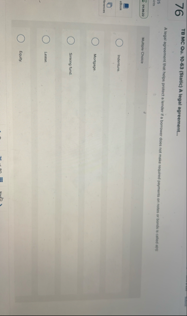 7 6 TB MC Qu . 1 0 - 6 3 ( Static ) A legal