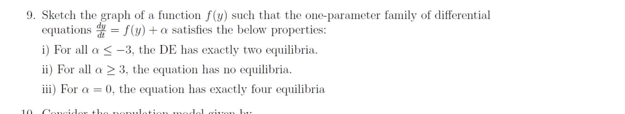 Sketch the graph o f a function f ( y ) such that