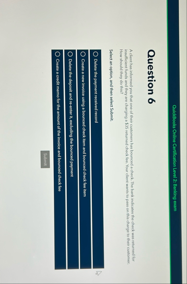 OuickBooks Online Certification Level 2 : Banking