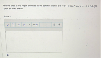 Find the area of the region enclosed by the