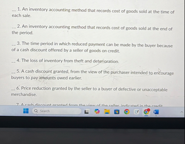 ? 1 . A n i n v e n t o r y a c c o u n t i n g m