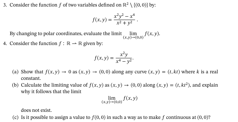 Consider the function f o f two variables defined