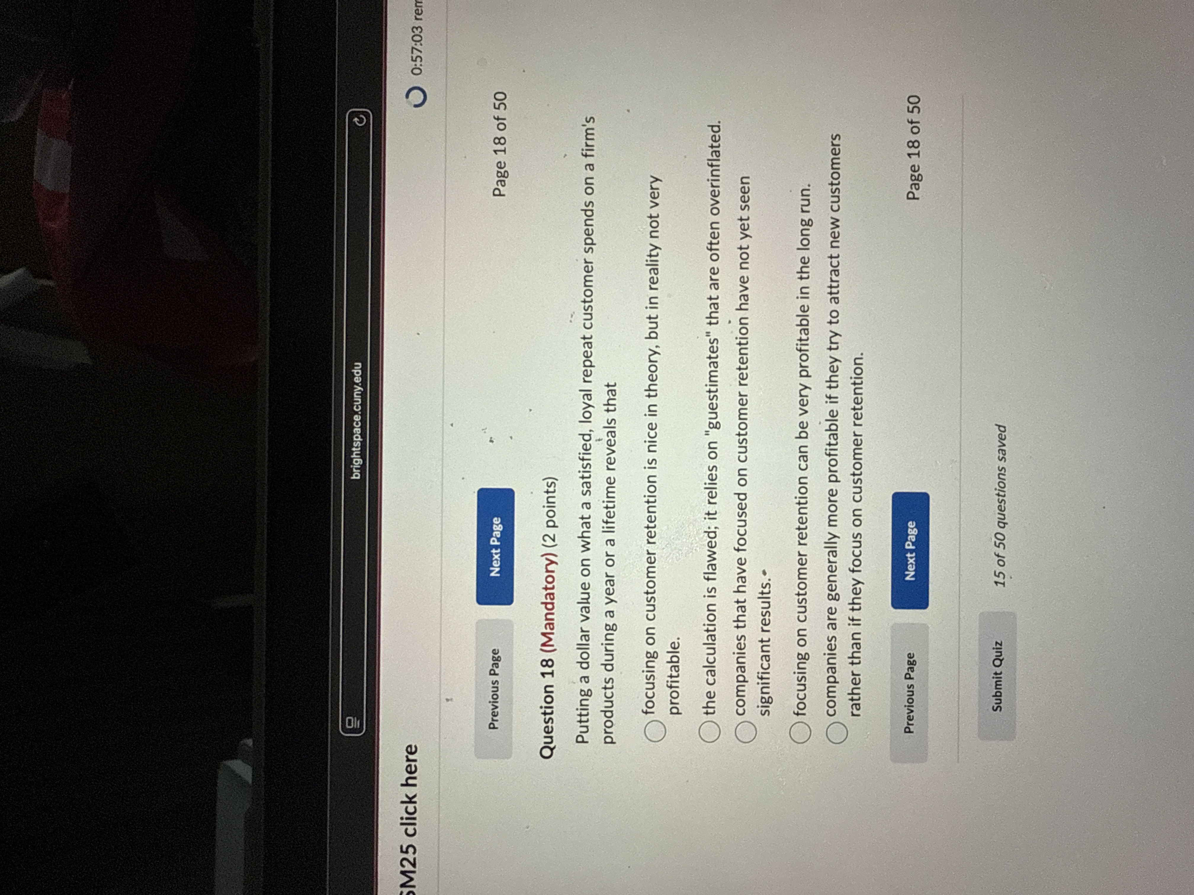 Question 1 8 ( Mandatory ) ( 2 points ) Putting a