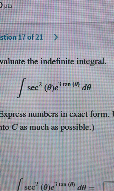 pts stion 1 7 of 2 1 valuate the indefinite
