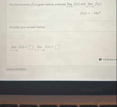 For the function f ( x ) given below, evaluate