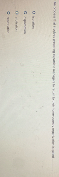 The process that involves preparing expatriate