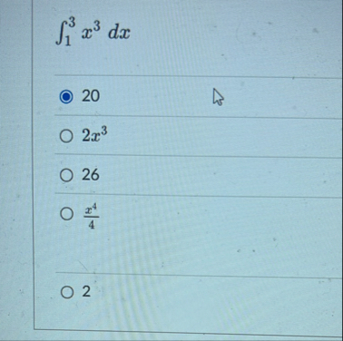 1 3 x 3 d x 2 0 2 x 3 2 6 x 4 4 2