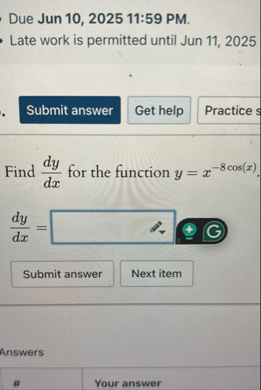 Due Jun 1 0 , 2 0 2 5 1 1 : 5 9 PM . Late work is