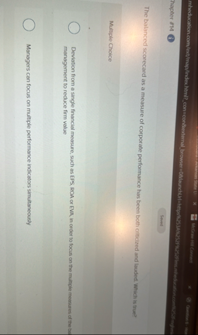 hapter # 1 4 i The balanced scorecard as a