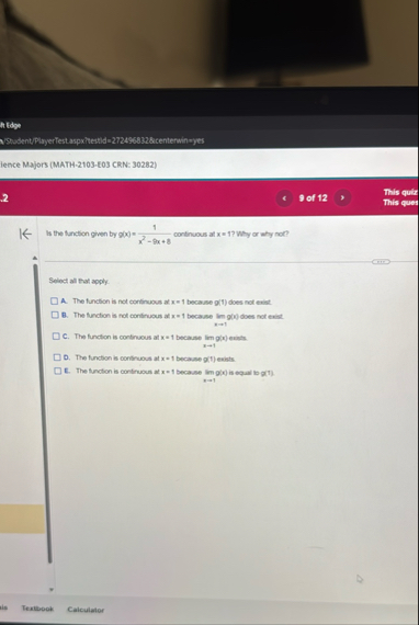 Aldop lence Majors ( MATH - 2 1 0 3 - t 0 3 CRN: