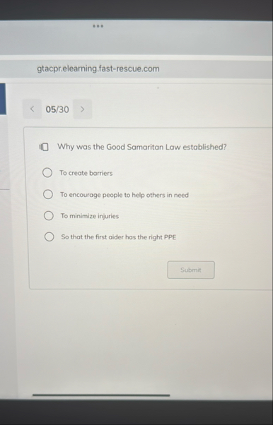 gtacpr.elearning.fast - rescue.com 0 5 / 3 0 Why