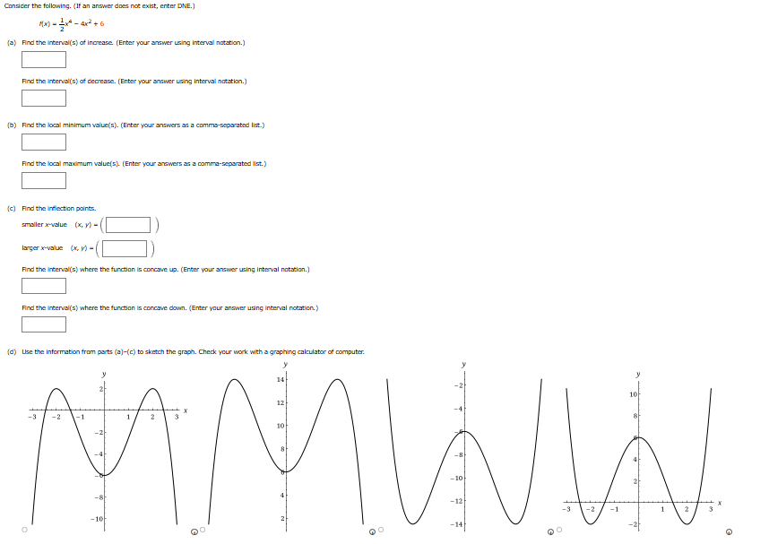 ( d ) Use the information from parts ( a ) - ( c