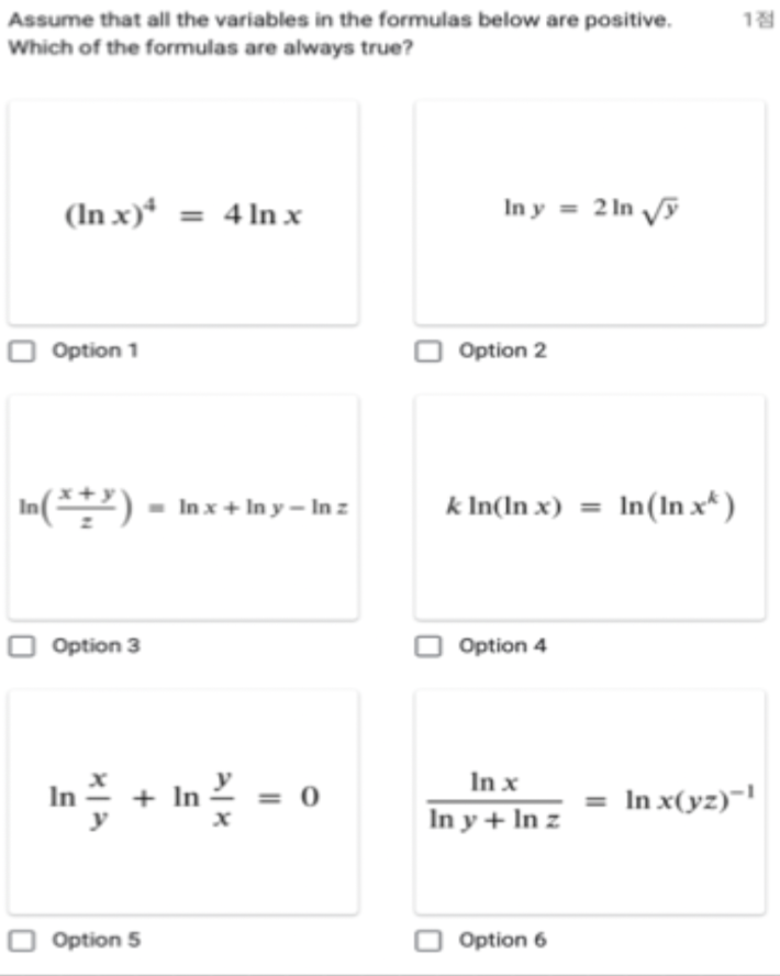 Assume that all the variables i n the formulas