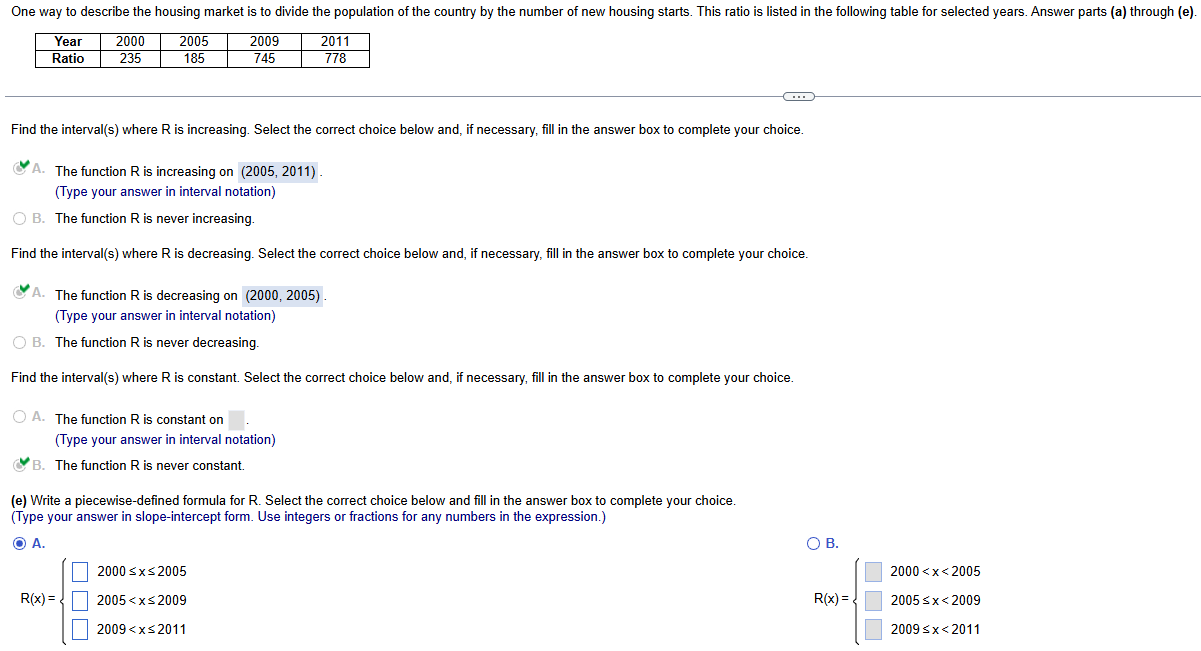 One way t o describe the housing market i s t o
