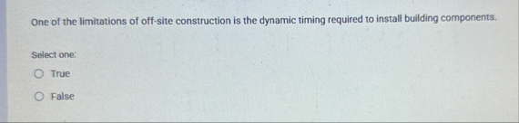 One of the limitations of off - site construction