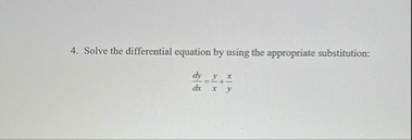 Solve the differential equation by using the