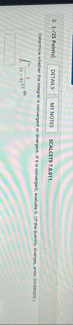 [ - / 2 5 Points ] SCALCET 9 7 . 8 . 0 1 1 .