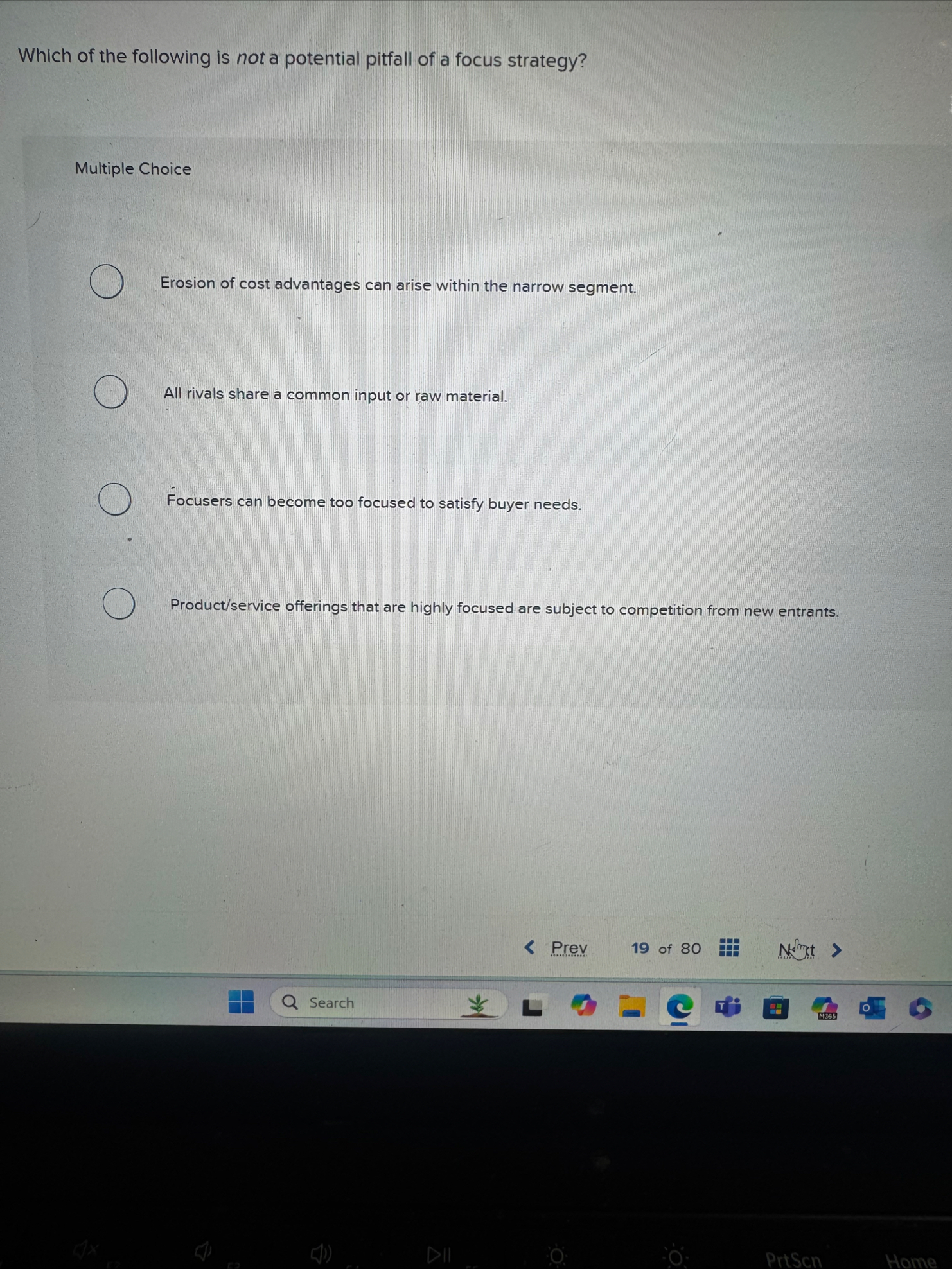 Which of the following is not a potential pitfall