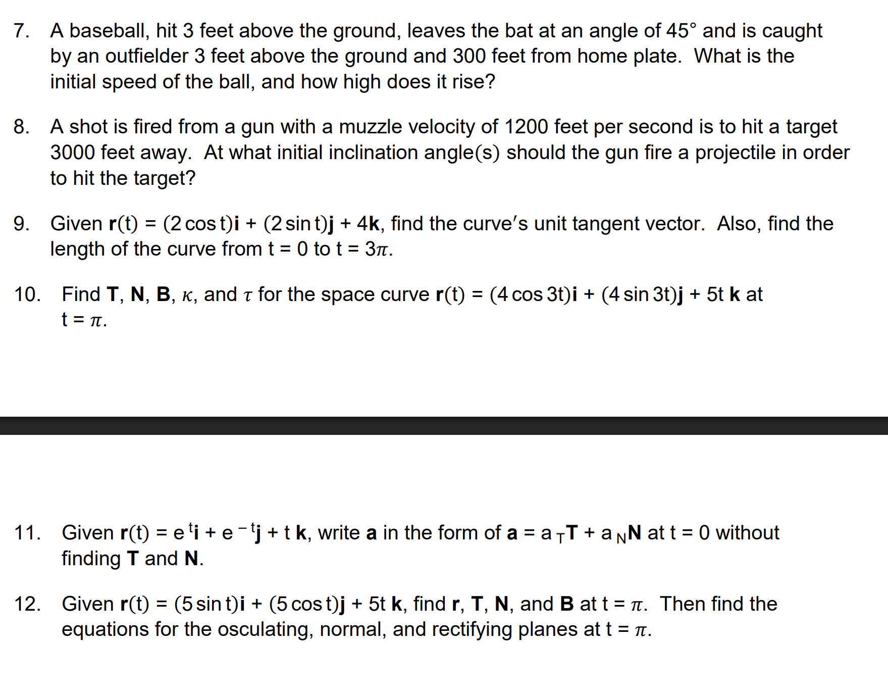 A baseball, hit 3 feet above the ground, leaves