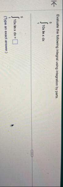 Evaluate the following integral using integration