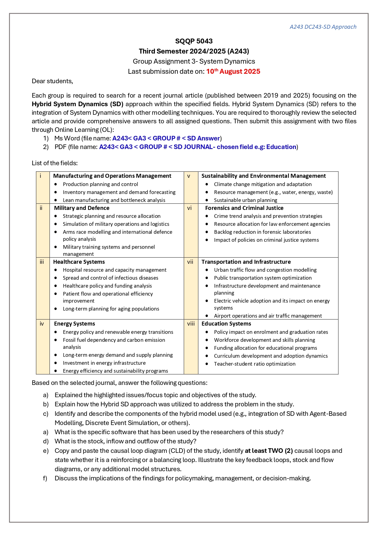 answer using 6 th field - forensic and criminal