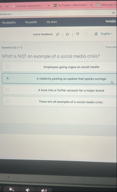 Social ROI measurement. My Progress - Delta