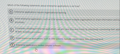 Which of the following statements about