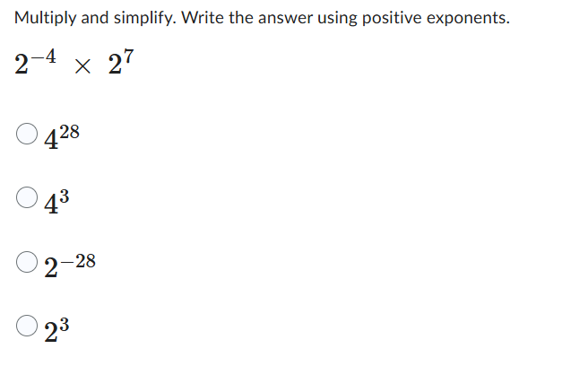 Multiply and simplify. Write the answer using