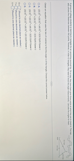 also shows the distances between the points.