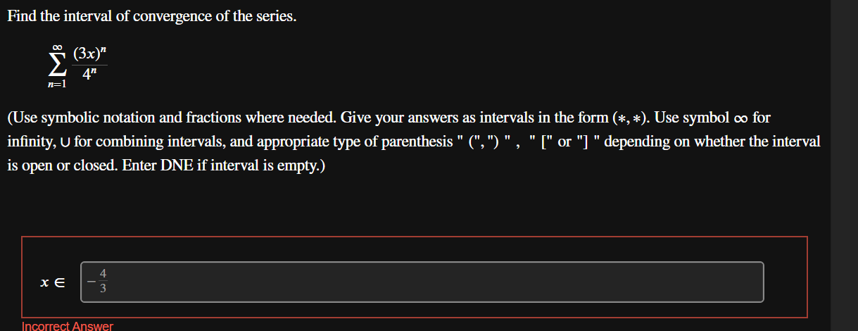 Find the interval o f convergence o f the series.