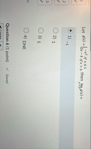 Let g ( x ) = { - x 2 i f x 1 2 x - 3 i f x > 1 ,