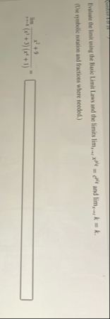 Quevoming Inaluate the limit using the Basic