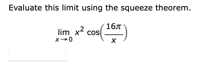 Evaluate this l i m i t using the squeeze