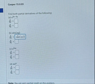 Cooper 1 5 . 0 . 0 3 Find both partial