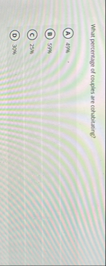 What percentage of couples are cohabitating? 4 9