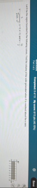 Let R be the region bounded by the following