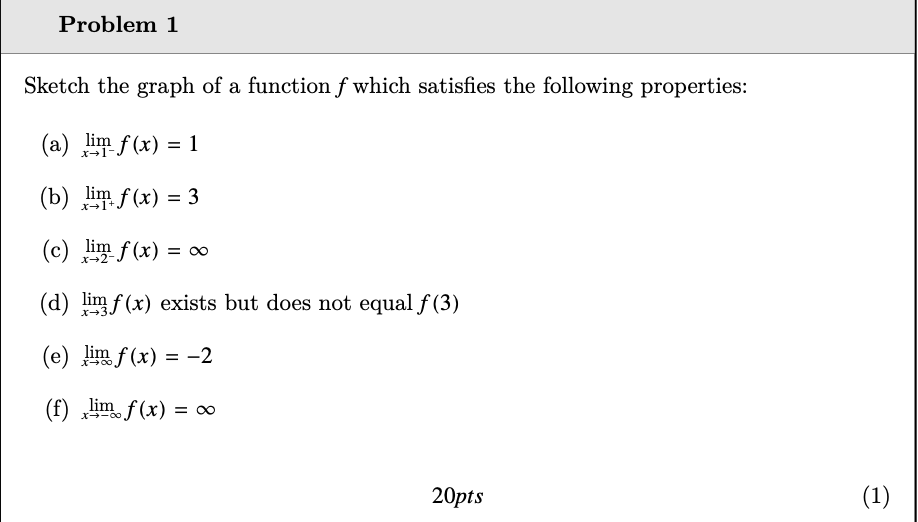 How t o solve Problem 1 Sketch the graph o f a
