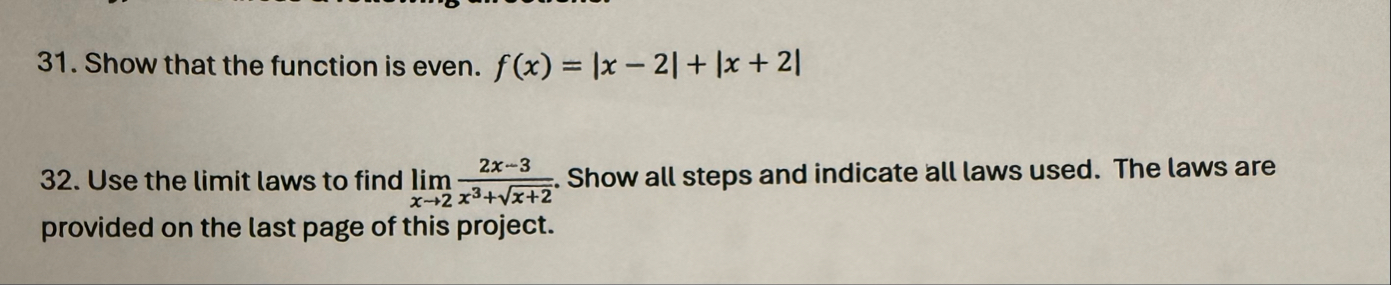 Show that the function is even. f ( x ) = | x - 2