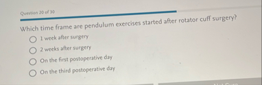 Question 2 0 of 1 0 Which time frame are pendulum