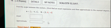 [ - / 2 Points ] SCALCET 9 1 2 . 3 . 0 1 7 . Find