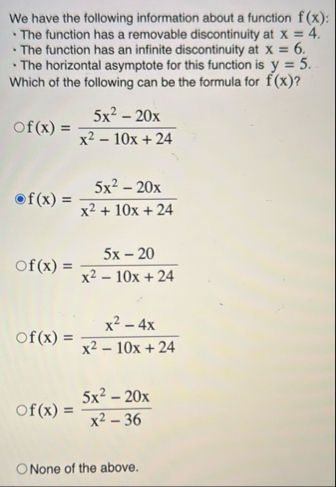 We have the following information about a