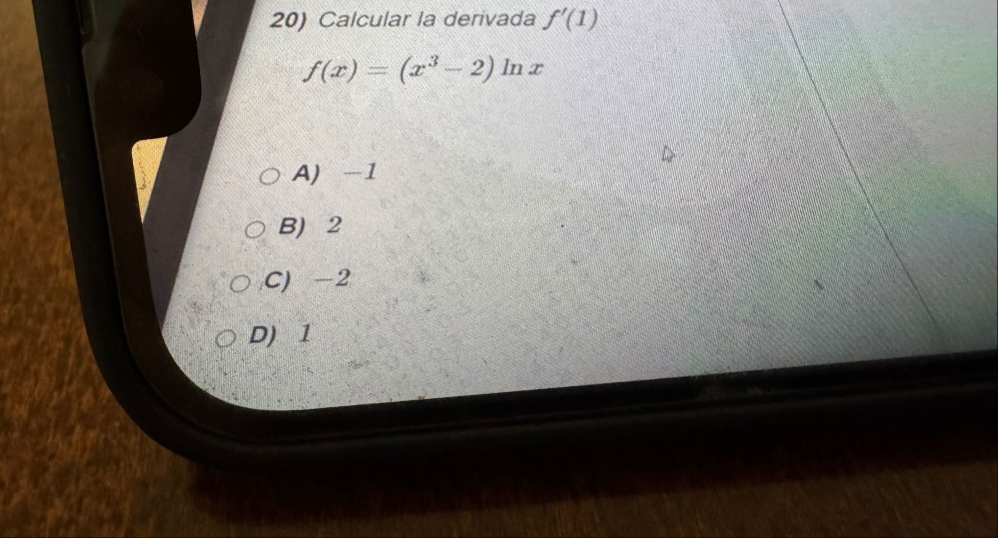 Calcular la derivada f ' ( 1 ) f ( x ) = ( x 3 -