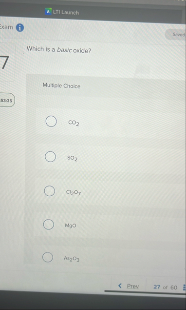 A LTI Launch xxam ( i ) Which is a basic oxide?